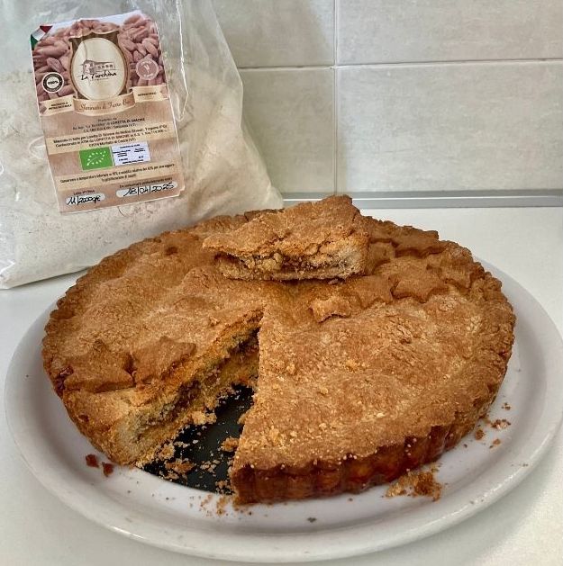 crostata di farina di farro ai fichi frolla al farro