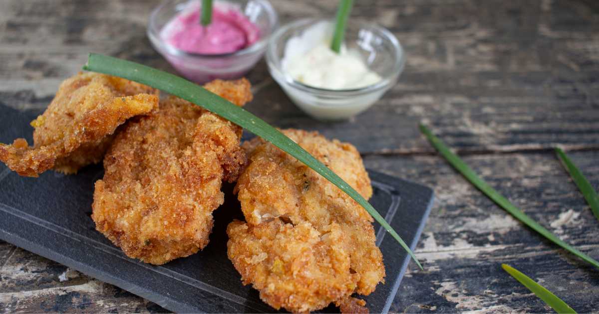 frittelle di baccalà con maionese vegana